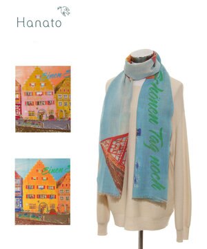  Hanato(ハナト) シルクウールストール ローデンブルクの街／幅60cm
