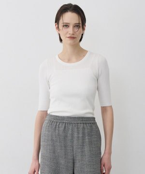  4×2リブ プルオーバーカットソー