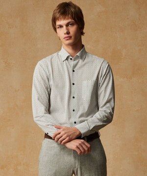 【25SS・洗える】コンパクトジャージープリント シャツ