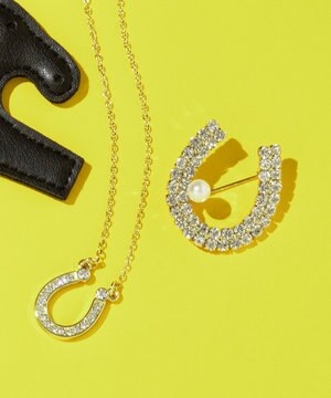 【先行予約・2026年干支/開運コレクション】ホースシュービジュー ブローチ