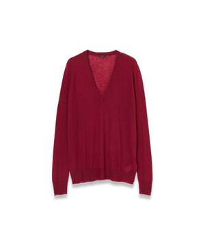  【洗える】キャッシュエアー　Vネックニット