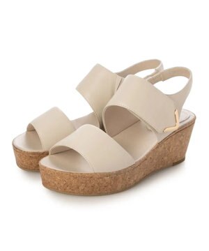  <ing>ワンポイントウエッジソールサンダル