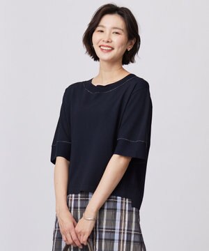  【洗える】RAYON ELITE STRETCH ニットT
