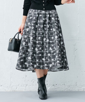 【NEWカラー追加!】ブーケフラワープリント ランダムタック スカート(KG22)