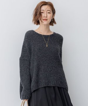  【滝沢眞規子さん着用】ベビーアルパカ クロップド ニット