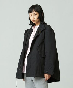  【UNISEX】ナイロンワッシャーショートモッズコート