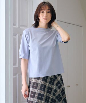  【洗える・抗菌防臭・接触冷感・吸水速乾】ドライポンチ モックネック カットソー