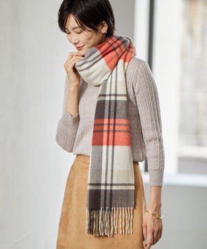 カシミヤチェック マフラー