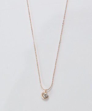  【金属アレルギー対応】スパークルドットビジューネックレス/ニッケルフリー シャンパンゴールド