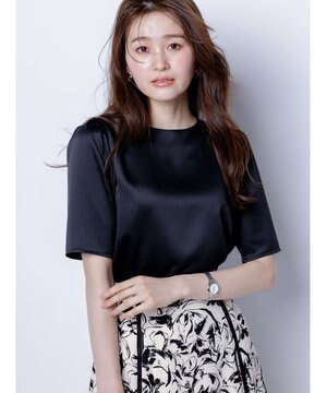 【洗える】サテン プルオーバー