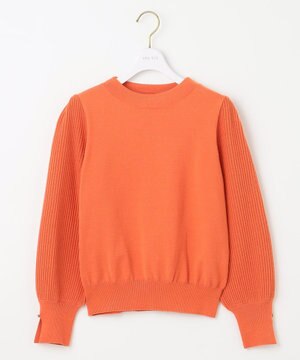  【CICA加工・選べる9色展開】スリットポイントボトルネック ニット