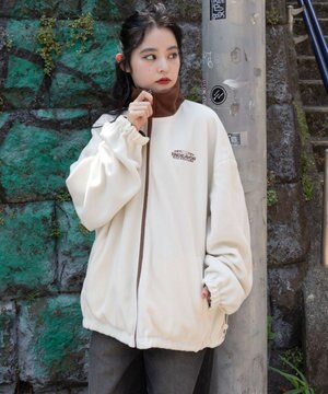  【ユニセックス着用ITEM/リバーシブル/2WAY】リバーシブルフリースブルゾン