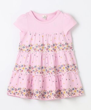 【80-100㎝】ティアードフラワー チュニック