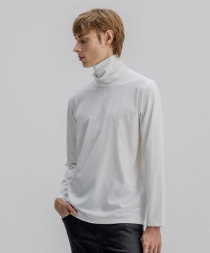  ハイゲージベアスムース　タートルネック長袖Ｔシャツ