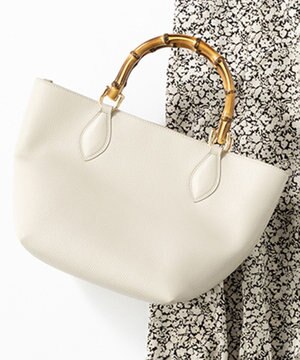  バンブーハンドルトートバッグ