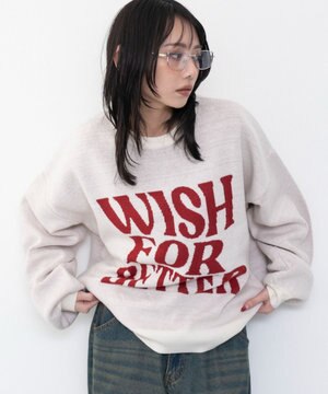  グラフィックニットプルオーバー