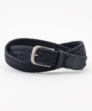  【キングサイズ・イタリア素材・ストレッチ・日本製】レザーメランジストレッチベルト