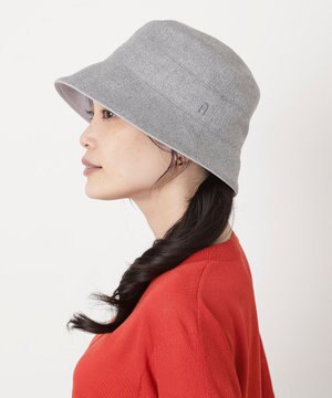  FURLA(フルラ)ツイードダウン ハット 帽子 UVカット サイズ調整 日本製