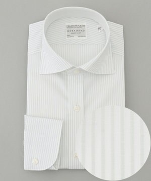  【形態安定】PREMIUMPLEATS_ワイドスプレッド 通年ドレスシャツ