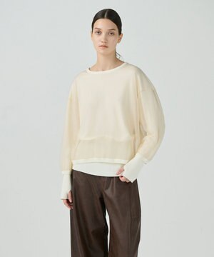  シアーニットトップ