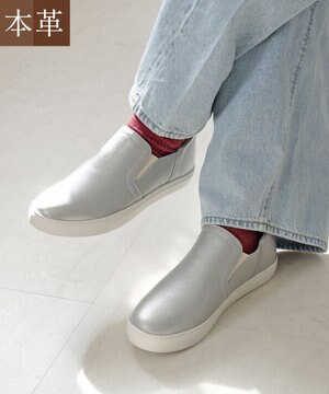  本革スライドオンスリッポン