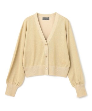 【手洗い可】シアーラメ Vネックニットカーディガン（uncrave STANDARD）