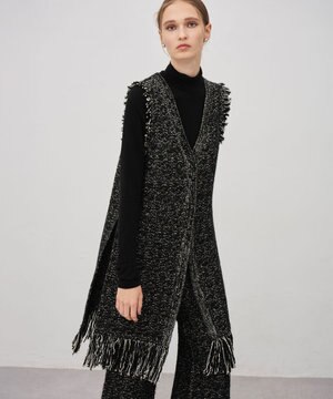 ツイードニット ジレ