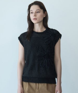  【カトリエムブーケ】Motif floral プルオーバーニット