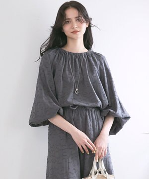  【SLOW/一部店舗限定】コットンジャカード ブラウス