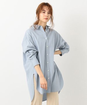 【ANSWER for シンプルベーシック】ロングクロスオーバーシャツ