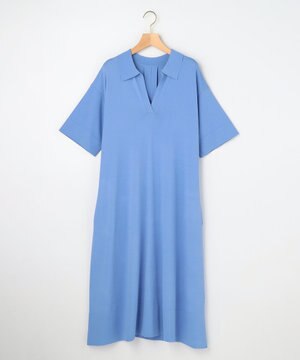  【先行予約】クリアストレッチスキッパーニット ワンピース