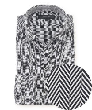  【ドレスシャツ】ツイルヘリンボンクレイジー