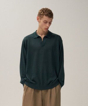  RAMIE CASHMERE | スキッパーポロセーター - UNISEX