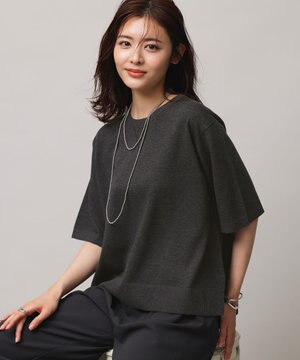  ブライトヤーンニット ハーフスリーブ
