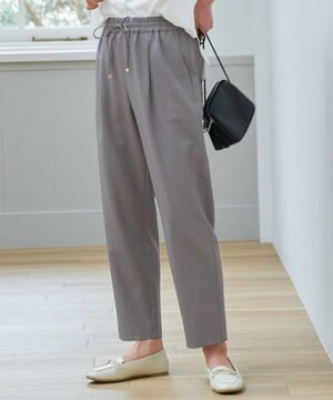  【ウエストゴム】イージーケアライトストレッチテーパードパンツ