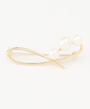  ラインパール ブローチ