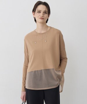  【先行予約】 ヴィスコースワイド シアーコンビプルオーバー