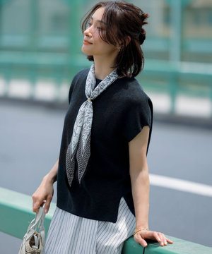 【洗える】シャイニーシアー オーバーサイズ ニット