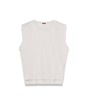  【WEB&OUTLET限定・洗える】シアーコットンジャージー　ノースリーブ