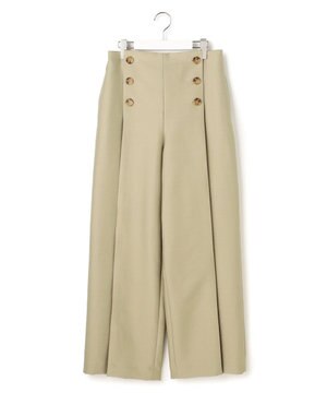  【GOLD LABEL】ウールダブルクロス フロントボタン ワイドパンツ