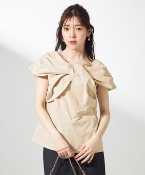  【洗える】ツイストフロント ブラウス