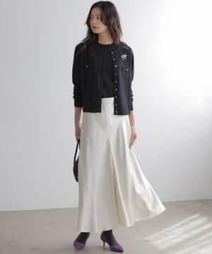  【WEB限定】サテンナロー スカート