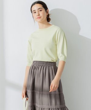  【アンサンブル対応】ブーケカラー6分袖ニット