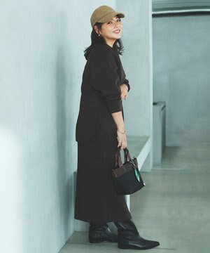  【野呂佳代さん着用】BEAUTY FORM JERSEY Iラインスカート