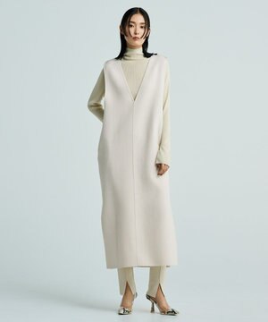 メルトンリバー ジャンスカ風ワンピース（uncrave WHITE）