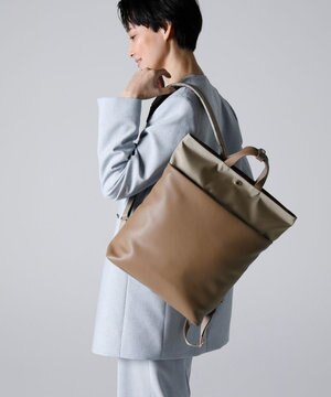  【Breath TOPKAPI】LINEA リネア レザーコンビ リュック バックパック　A4 / 軽量