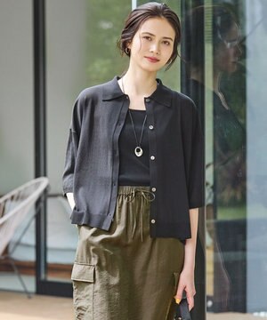  【SLOW/一部店舗限定】シアーサマー ニット