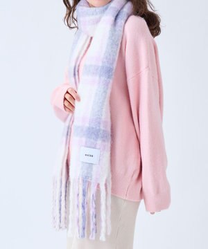  estaa ボリュームマフラー クラシックチェック／手洗い可