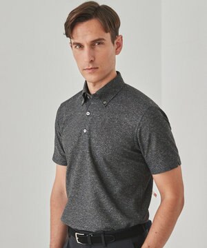 麻混・襟しっかり【洗える/通気性】ノルマンディーリネン ボタンダウンポロシャツ(25年モデル)