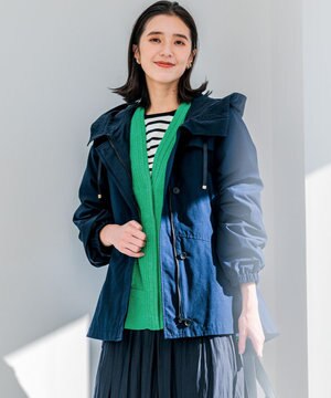  【WEB限定】フード付きライトブルゾン